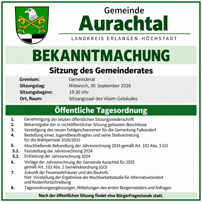 Sitzung des Gemeinderates